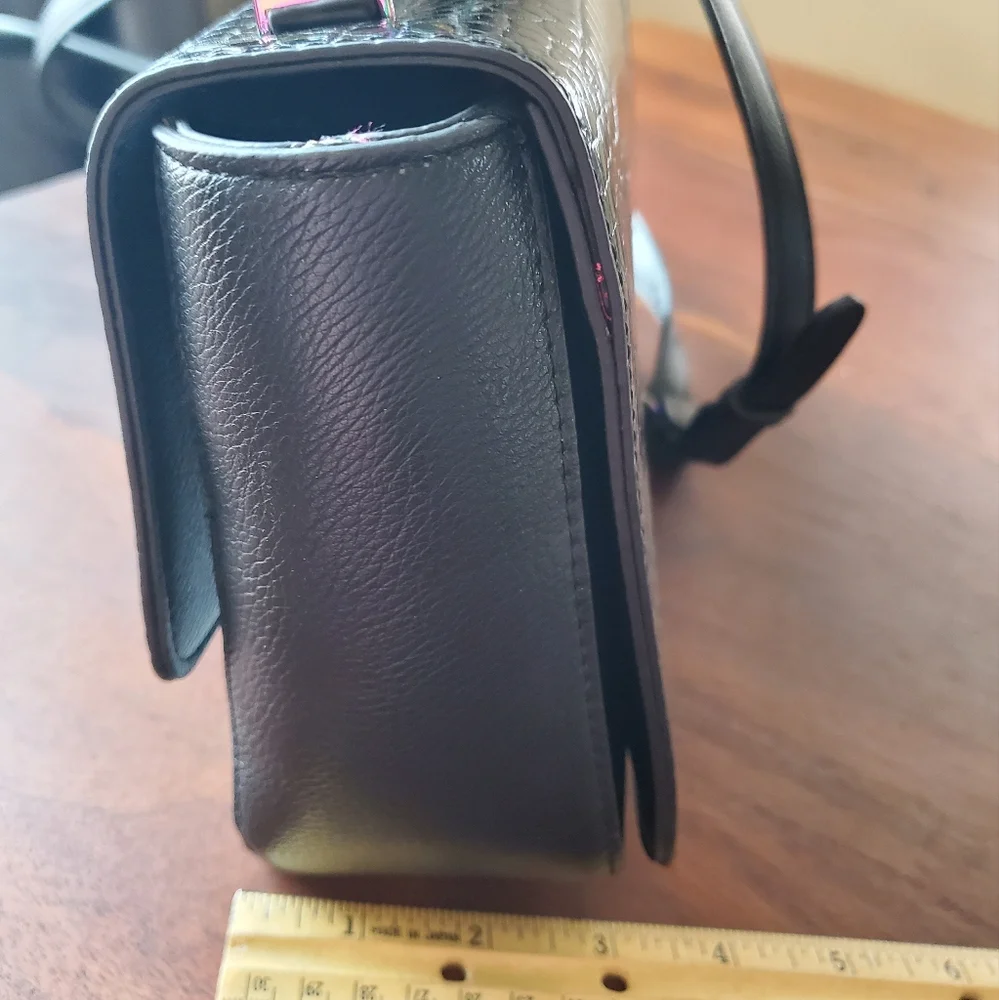 Betsey Johnson Beautiful Oil Spill Butterfly Black Purse (Like NEW) - Picture 9 of 9